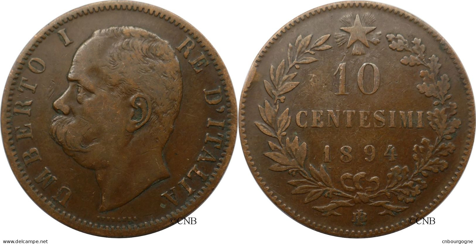 Italie - Royaume - Humbert Ier - 10 Centesimi 1894 BI - TTB/XF40 - Mon6512 - 1878-1900 : Umberto I