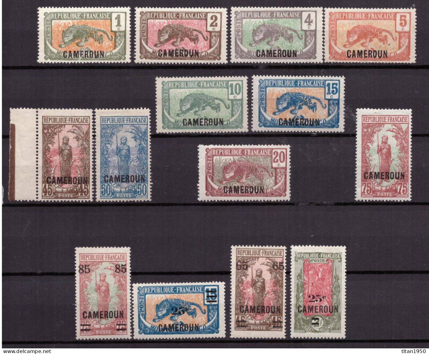 Cameroun - Divers 1921-25 Surchargés  - Lot De 14 Timbres Neufs  ** / *  - Cote 27,5 € - Ongebruikt