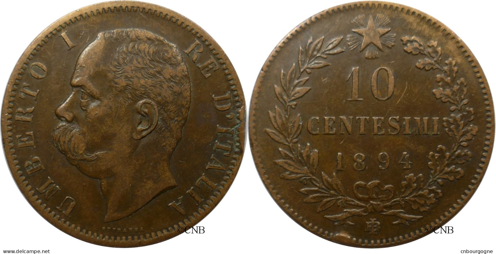 Italie - Royaume - Humbert Ier - 10 Centesimi 1894 BI - TTB/XF45 ! - Mon5384 - 1878-1900 : Umberto I.