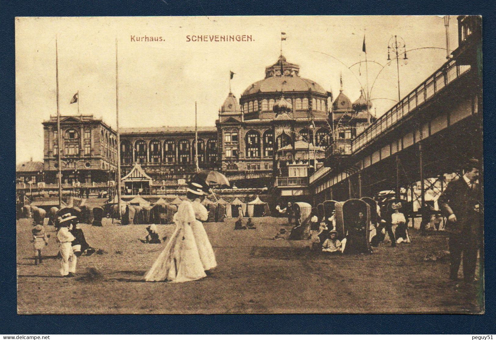 Scheveningen. Kurhaus. La Plage, Les Cabines. Mode De La Belle Epoque. 1907 - Scheveningen