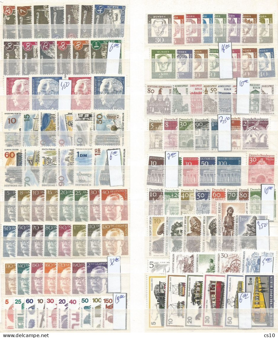 Germany BRD 1949/1960 quite cpl collection 13 scans MNH/mlh incl.CELEBRATIVES with Hvs great condition SEE SCANS