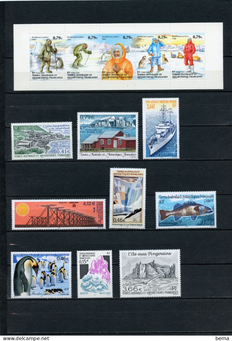 TAAF 2003 ANNEE 349/371 LUXE NEUF SANS CHARNIERE-SANS LE CARNET DE VOYAGE - Unused Stamps