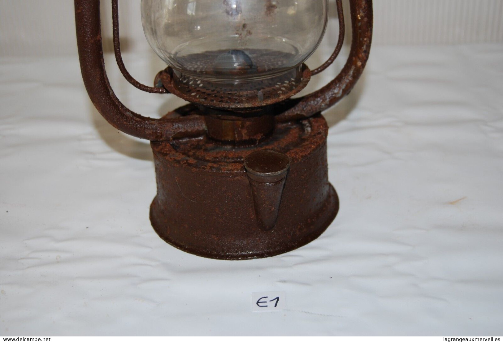 E1 Ancienne Lampe à Huile - Mineur - Objet De Métier - Antiek Gereedschap