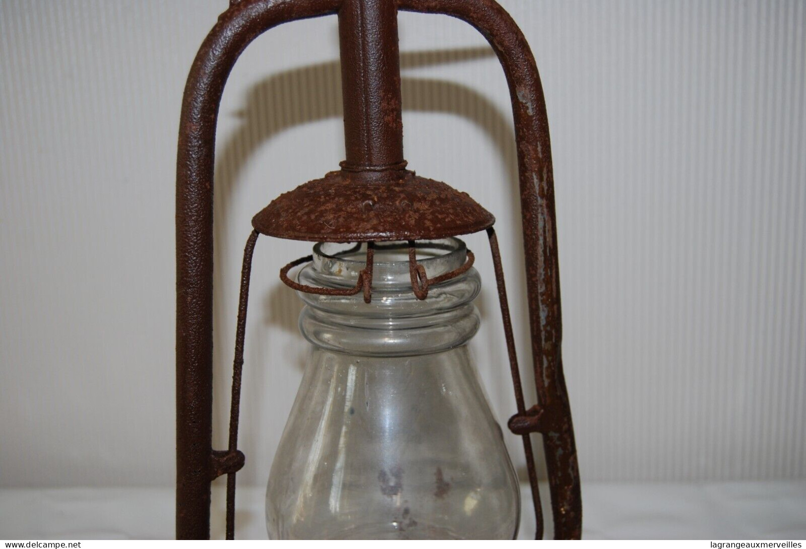 E1 Ancienne Lampe à Huile - Mineur - Objet De Métier - Outils Anciens