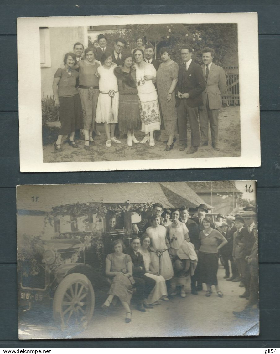 2 Cpa Photos, Fiançailles De Simone Bichet Et Alfred Berwitz En 1924 -   Mald 151 - Geïdentificeerde Personen