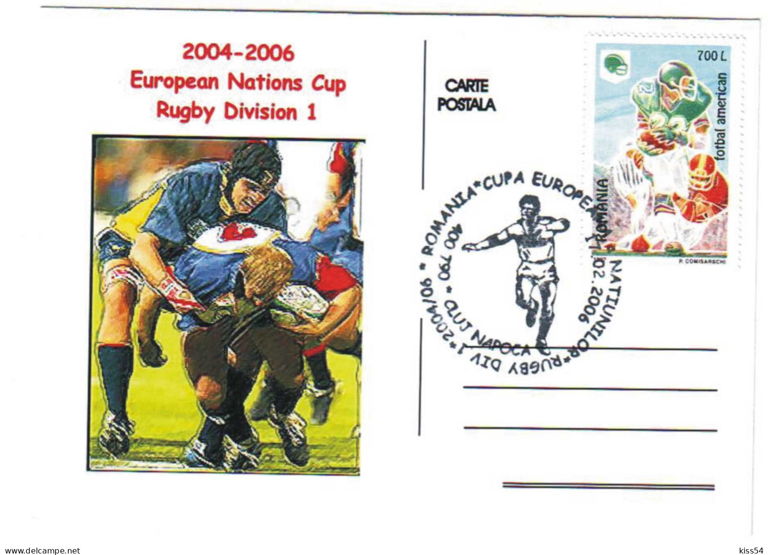 COV 17 - 265 RUGBY, Romania - Cover - Used - 2006 - Covers & Documents