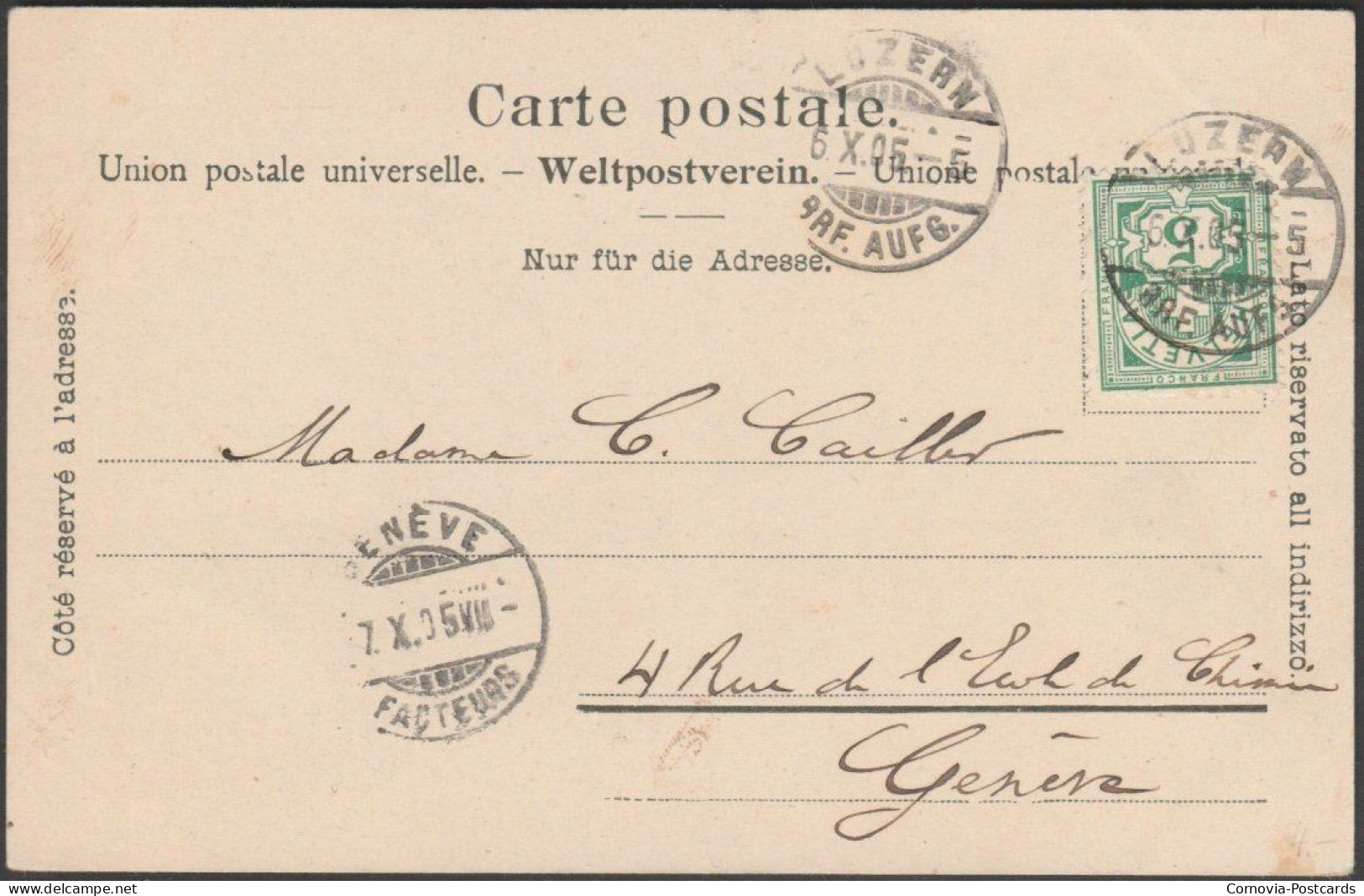 Nölliturm, Luzern, 1905 - AK - Lucerne