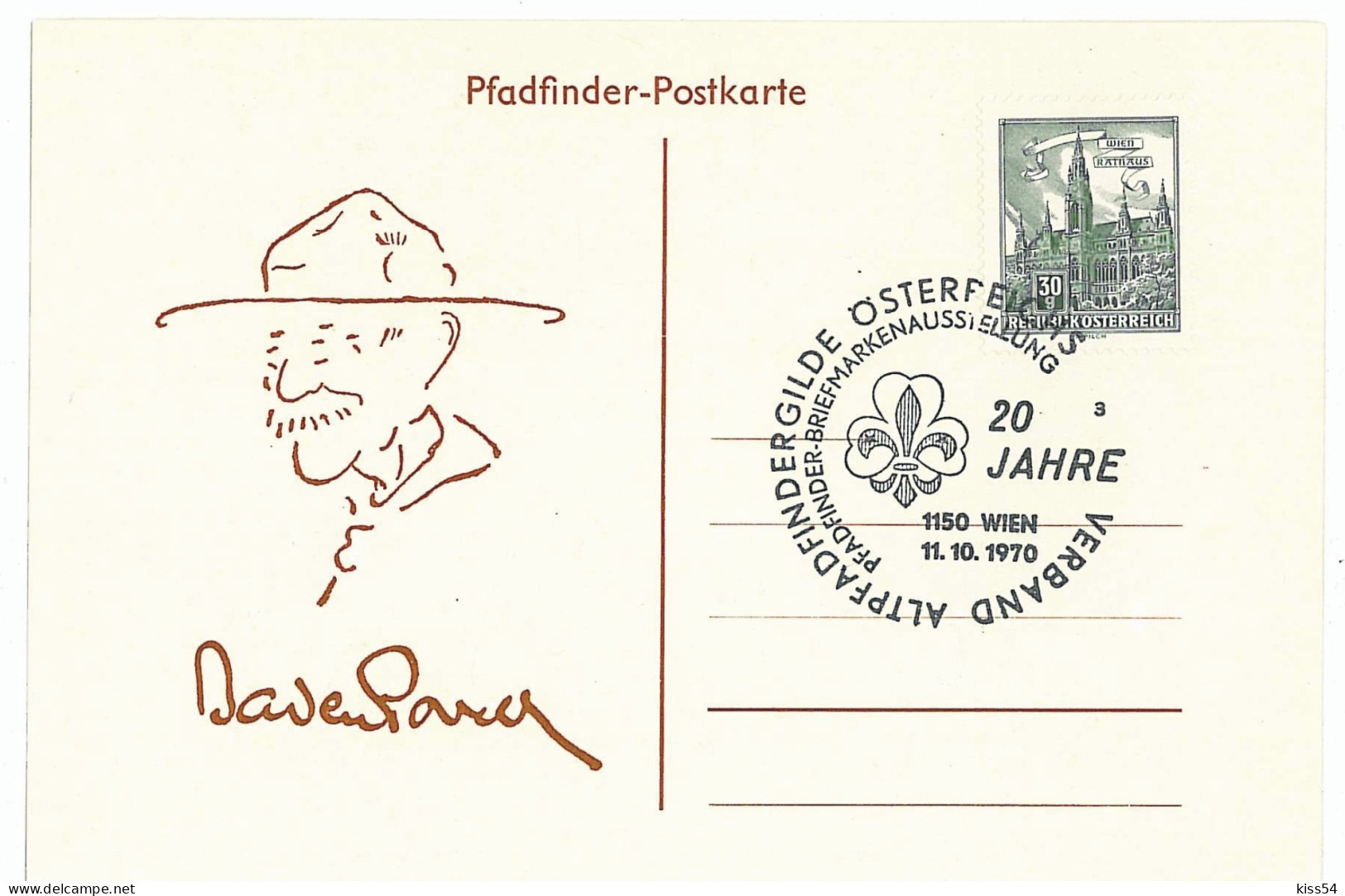 SC 44 - 1004 Scout AUSTRIA - Cover - Used - 1970 - Cartas & Documentos