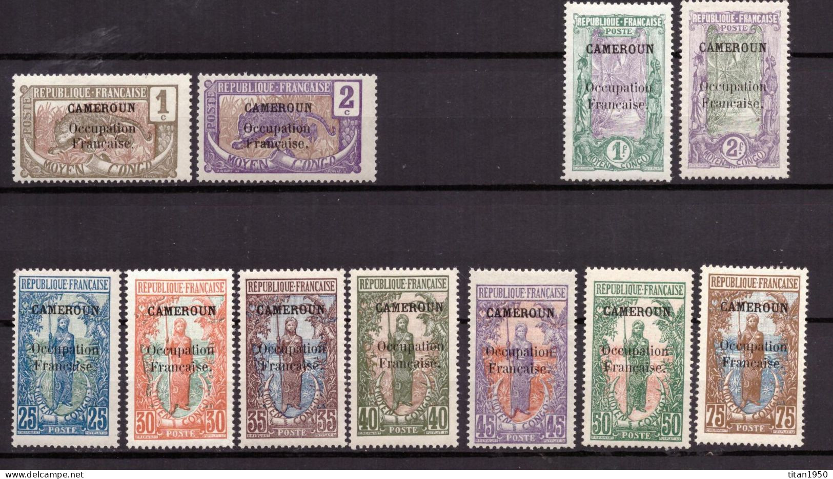 Cameroun - Divers 1916 Surchargés  - Lot De 11 Timbres Neufs  **   - Cote 49,5 € - Neufs