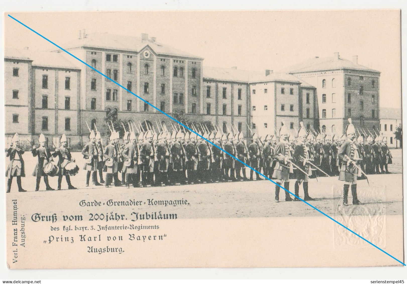 Privatganzsache PP15 D12/04 Augsburg Gruß Vom 200 Jähr. Jubiläum Garde Grenadier Kompagnie Ungelaufen - Augsburg