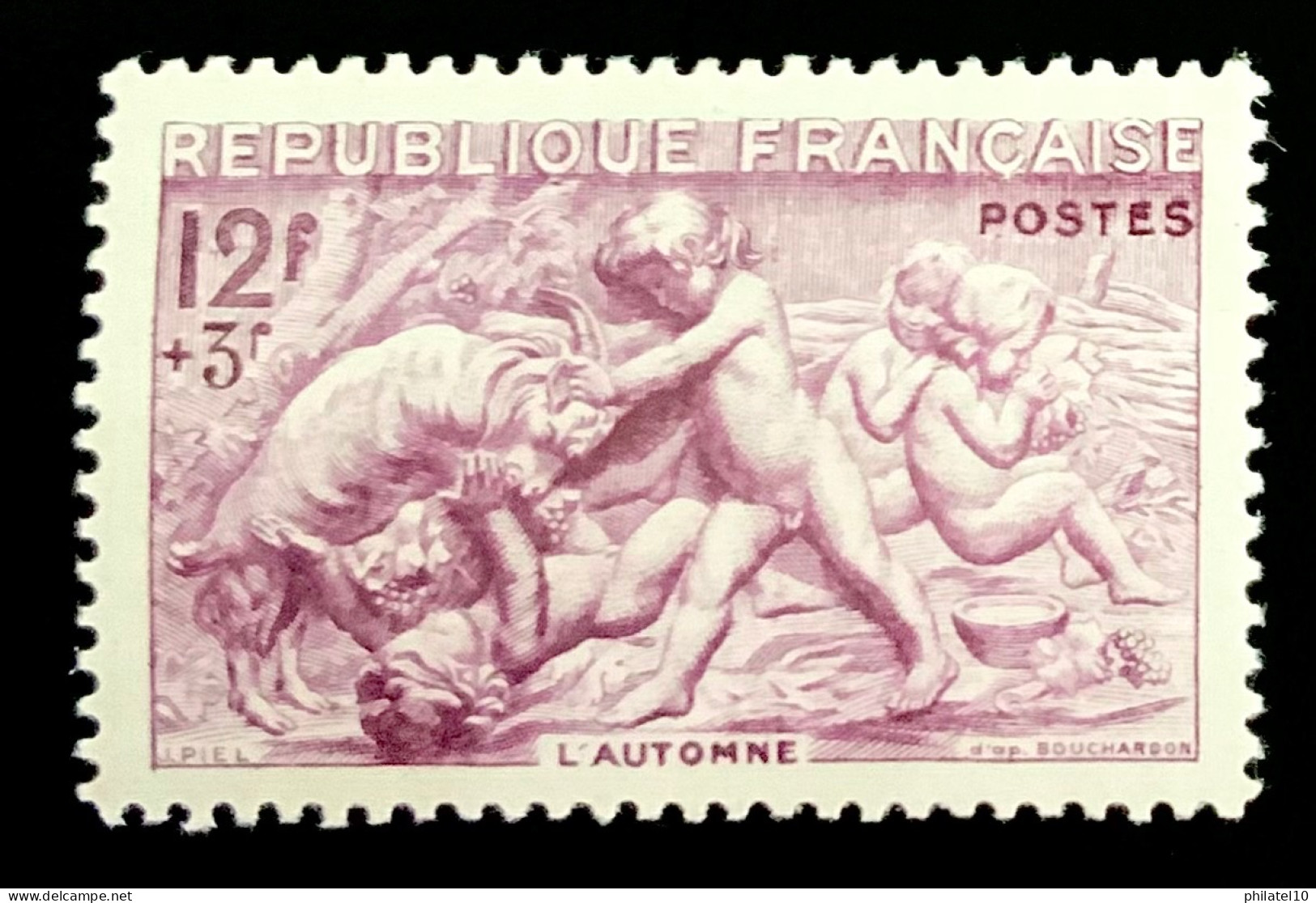 1949 FRANCE N 861 L’AUTOMNE PAR EDME BOUCHARDON - NEUF II - Unused Stamps