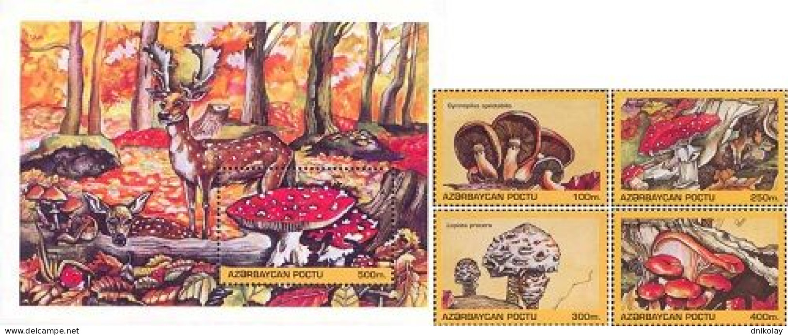 1995 245 Azerbaijan Fungi MNH - Aserbaidschan
