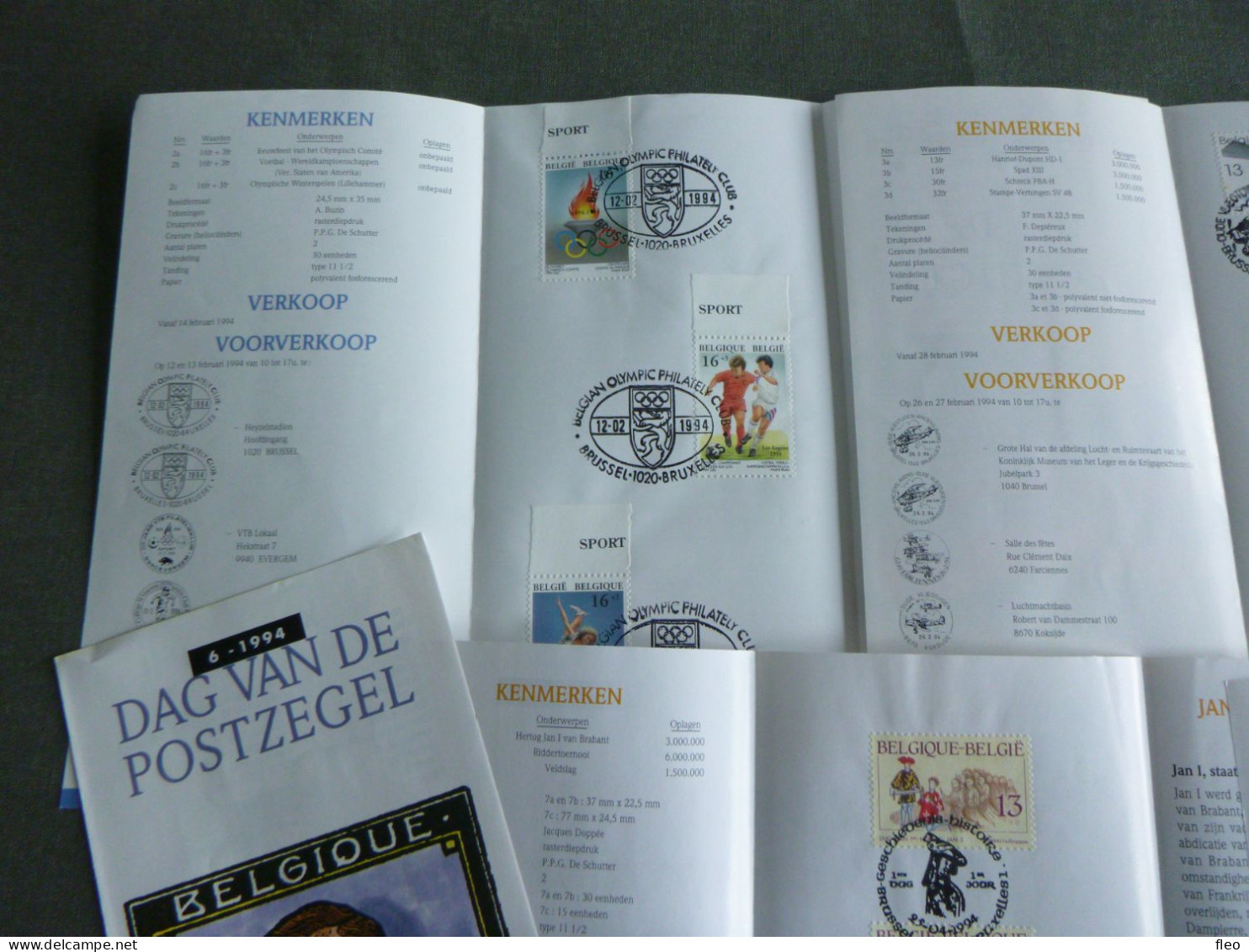 1994 Volledige Jaargang NL Postfolders (17 Stuks , Nr 1 Mankeert) : HEEL MOOI ! Zegels En Blokken Met Eerste Dag Stempel - Full Years