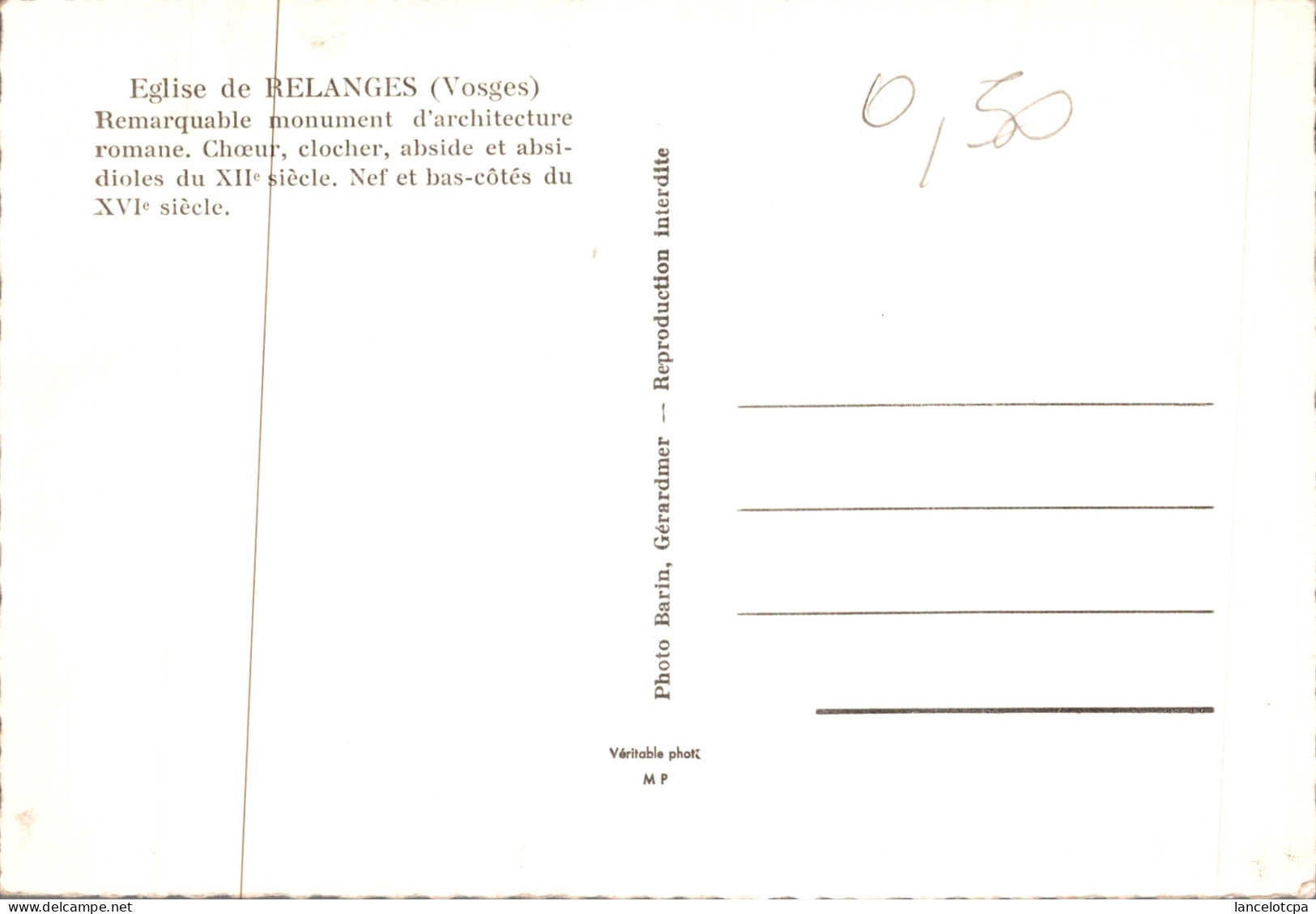 88 - RELANGES / L'EGLISE - Other & Unclassified