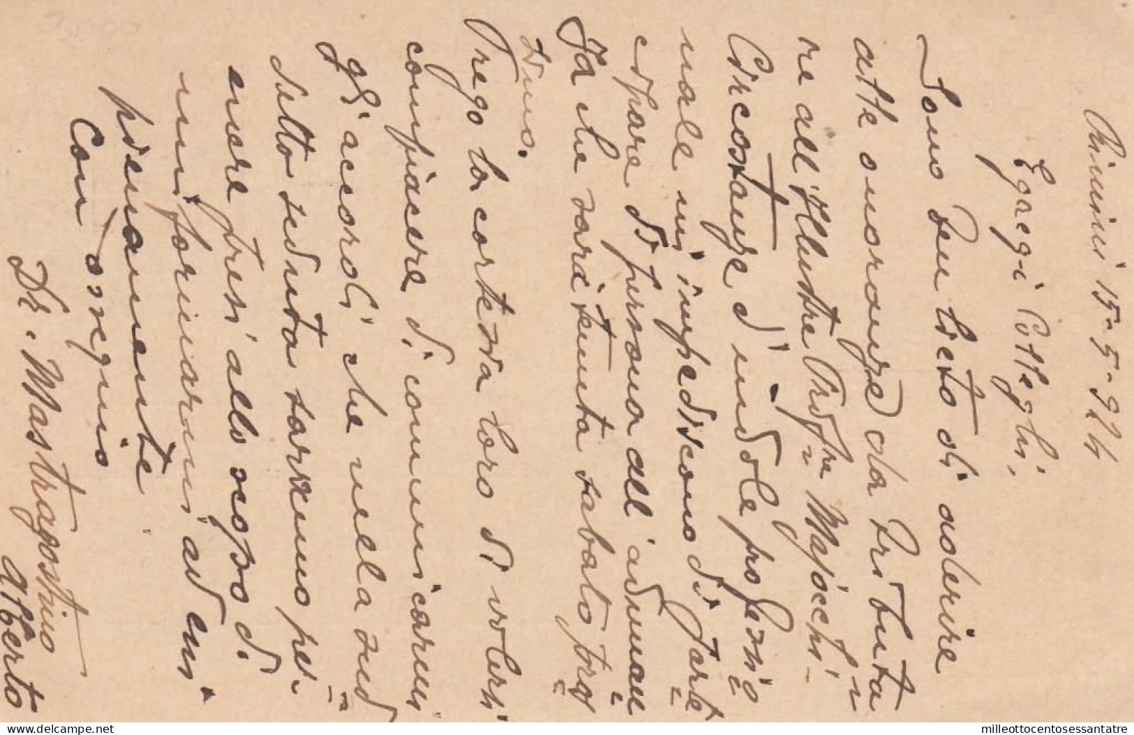 1842 - REGNO - Intero Postale "PROPAGANDA DEL P.N.F."  Da Cent.30 Arancio Del 1924 Da Rimini A Bologna - Pubblicitari