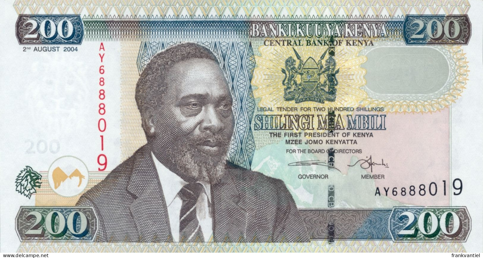 Kenya P-43 200 Shilingi 2004 UNC - Kenia