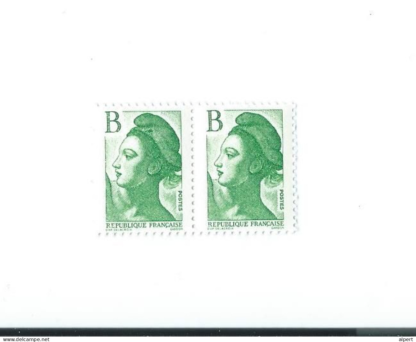 2483 Point Vert Sur Le Bonnet Tenant à Normal Paire Horizontale - Unused Stamps
