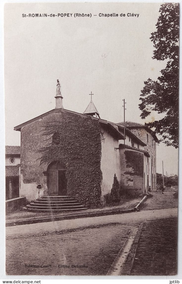 CPA Carte Postale / 69 Rhône, St Ou Saint-Romain-de-Popey / Édition Court, Cliché Delorme / Chapelle De Clévy. - Autres & Non Classés