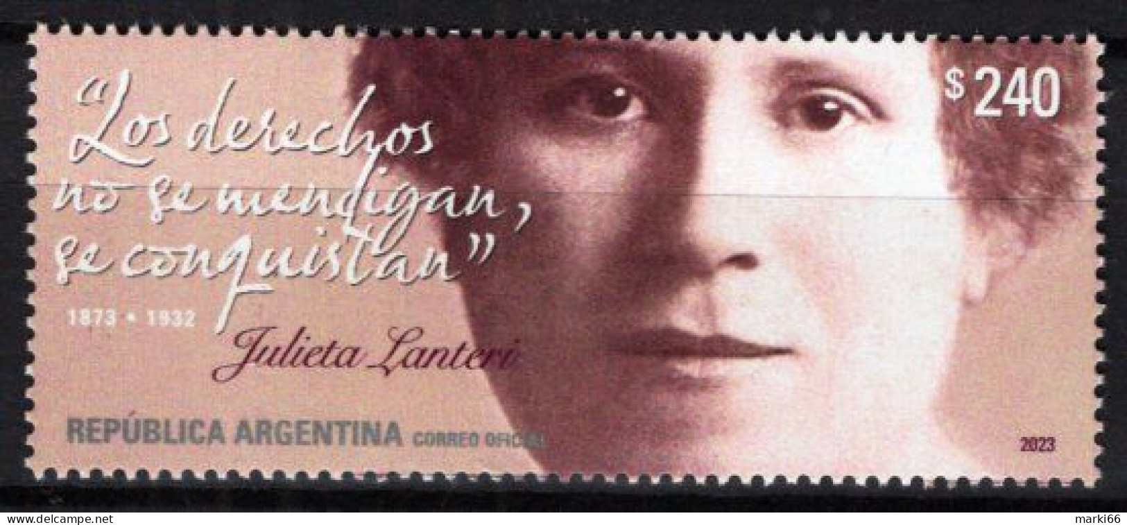 Argentina - 2023 - Julieta Lanteri, Physician And Freethinker - 150th Birth Anniversary - Mint Stamp - Nuevos