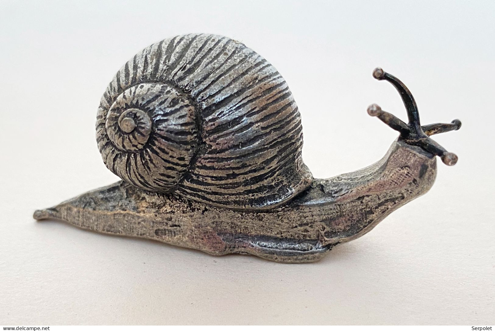 Figurine Etain Michel Laude (signé) - Escargot - Zinn