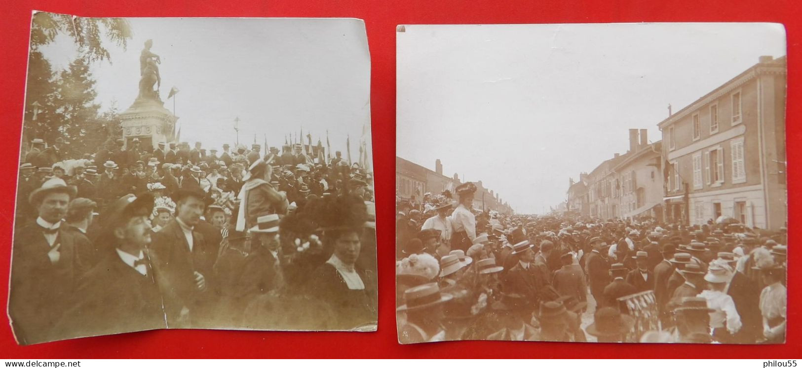 Lot De 2 Photo 54 MARS LA TOUR Rezonville  Fete Commemoration Monument 16 Aout 1908 - Places