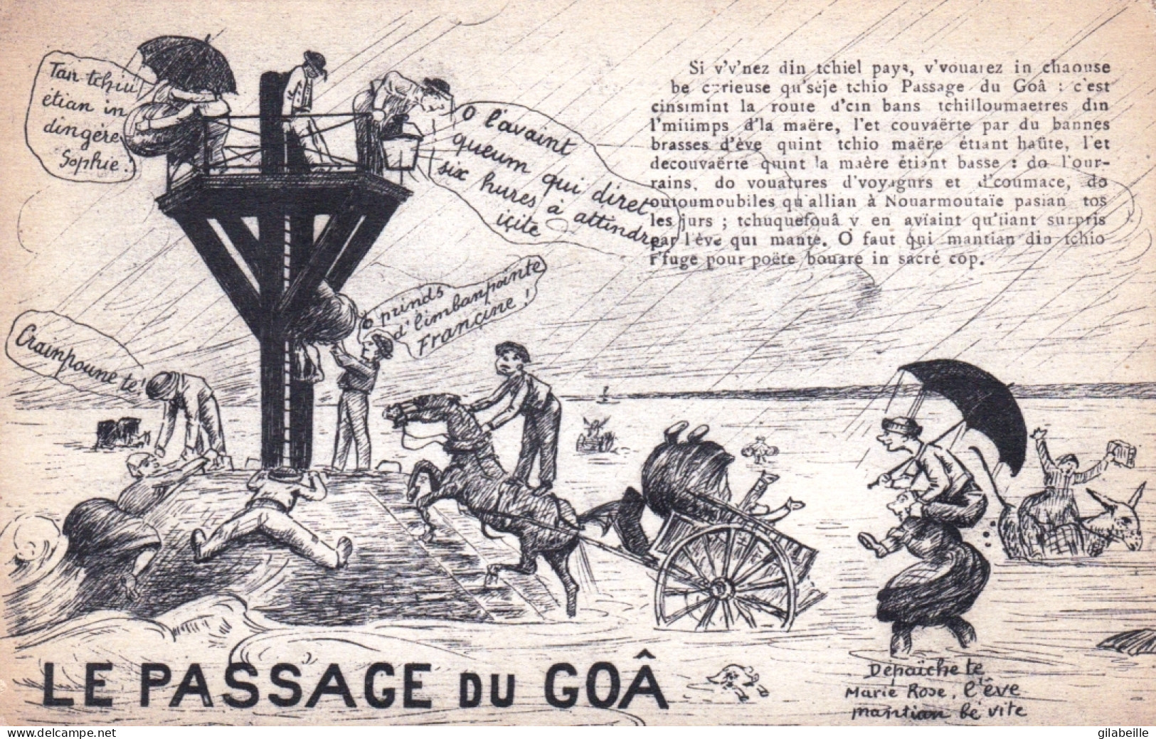 85 - Vendée - Noirmoutier - Le Passage Du Goa ( Gois ) - Illustrateur - Humour - Noirmoutier