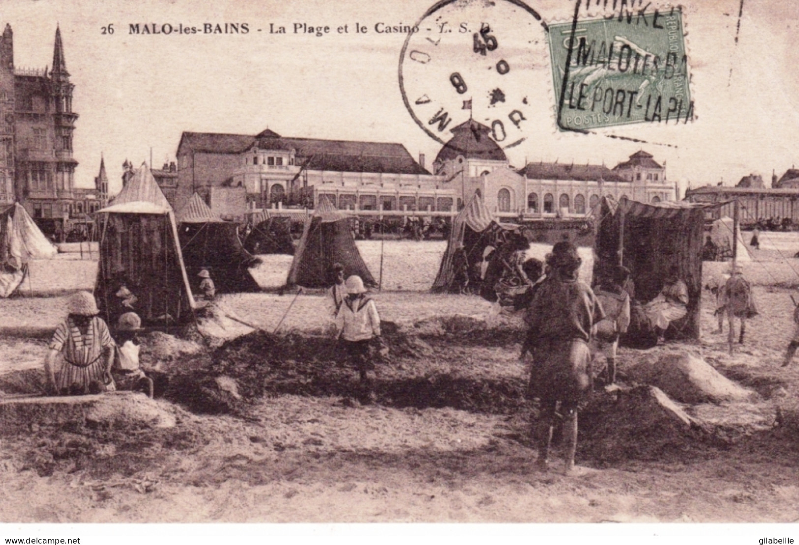 59 - MALO Les BAINS ( Dunkerque ) - La Plage Et Le Casino - Malo Les Bains