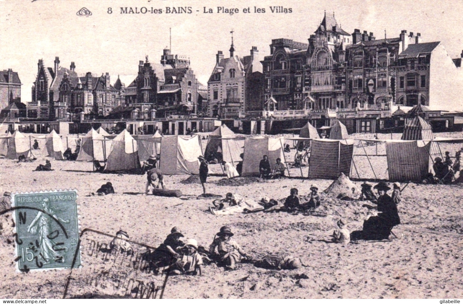 59 - MALO Les BAINS ( Dunkerque ) - La Plage Et Les Villas - Malo Les Bains