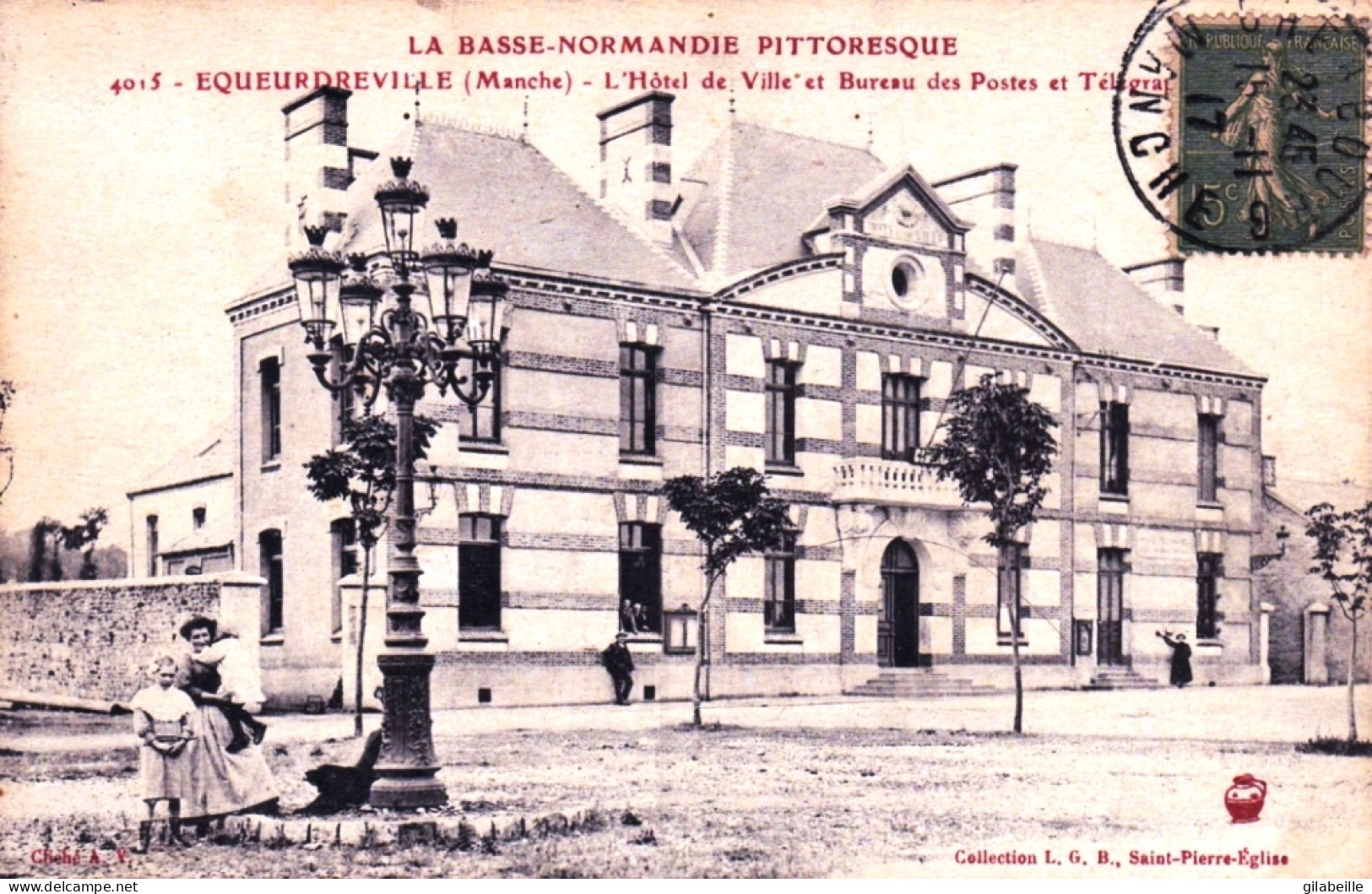 50 - Manche -  EQUEURDREVILLE - L'hotel De Ville Et Bureau Des Postes Et Telegraphes - Equeurdreville
