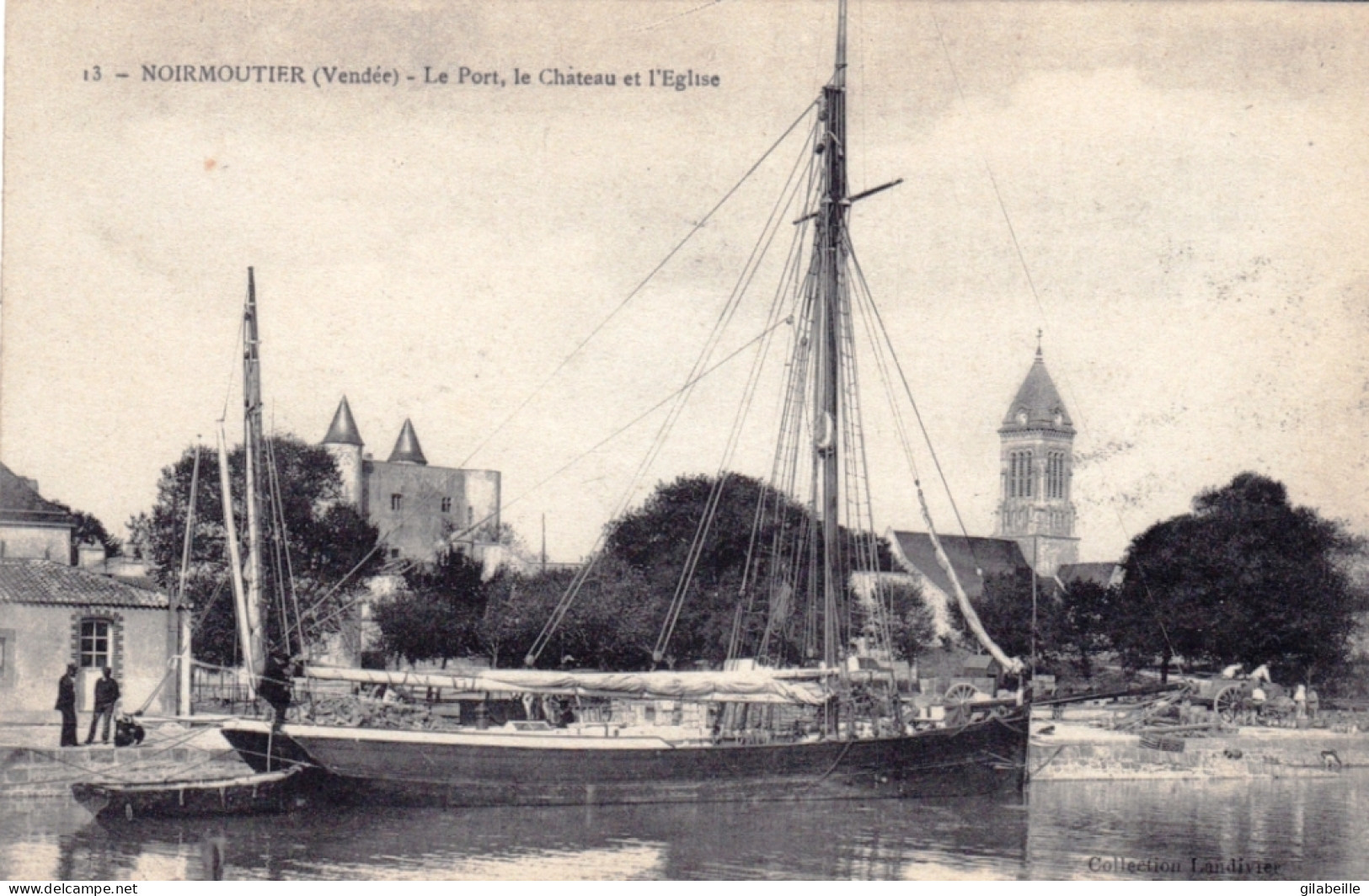 85 - Vendée - NOIRMOUTIER - Le Port - Le Chateau Et L'église - Noirmoutier
