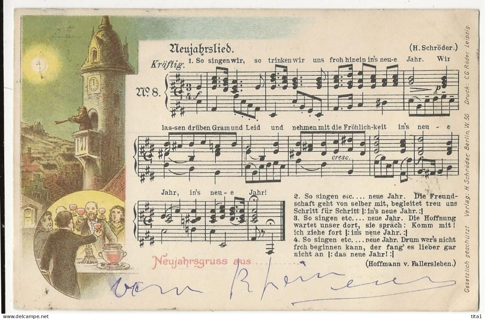 29 -  Musique Et Paroles - Neujahrslieb - 1897 - Musik Und Musikanten