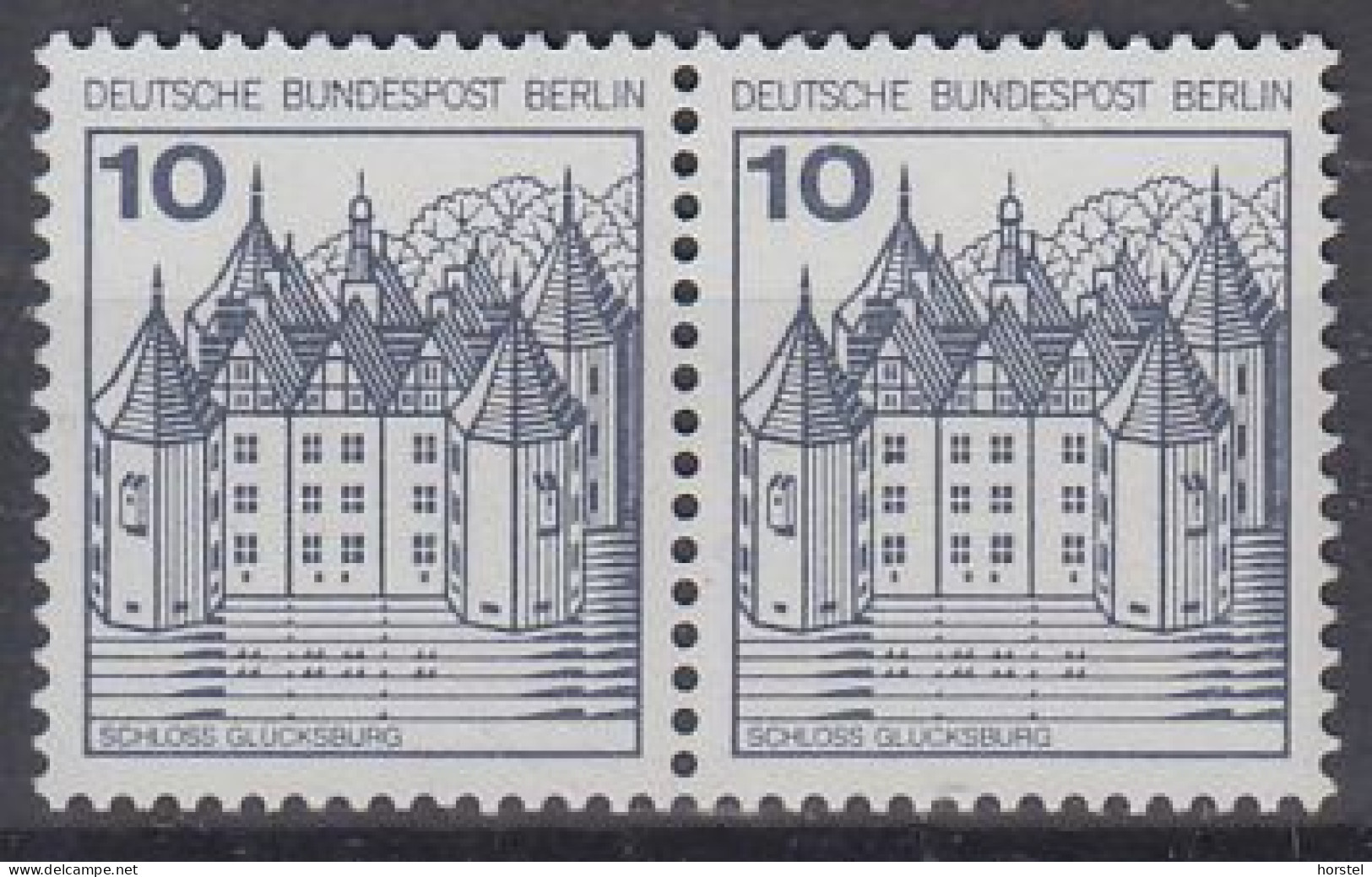 Berlin Mi.Nr.532A+532A / 533A+533A - Burgen Und Schlösser - Glücksburg+Pfaueninsel - 2 Waagerechte Paare - Postfrisch - Nuovi