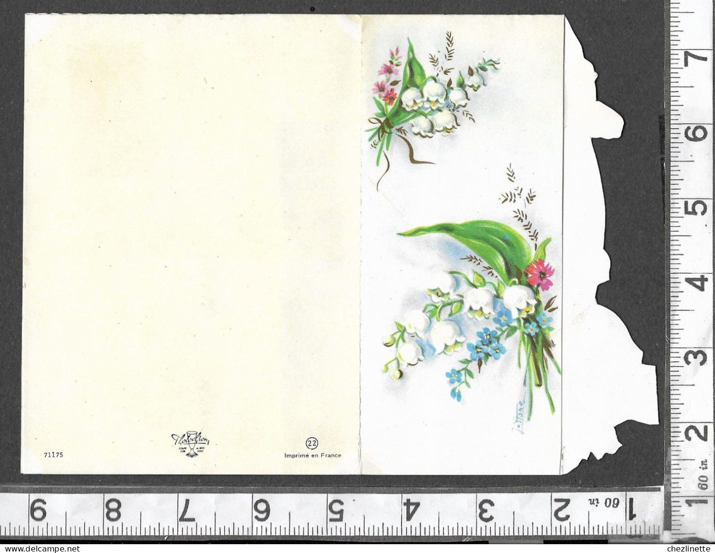 CARTE POP-UP PHOTOCHROM 71175 PORTE BONHEUR - 1ER MAI / TRES JOLI BOUQUET DE MUGUET - Sonstige & Ohne Zuordnung