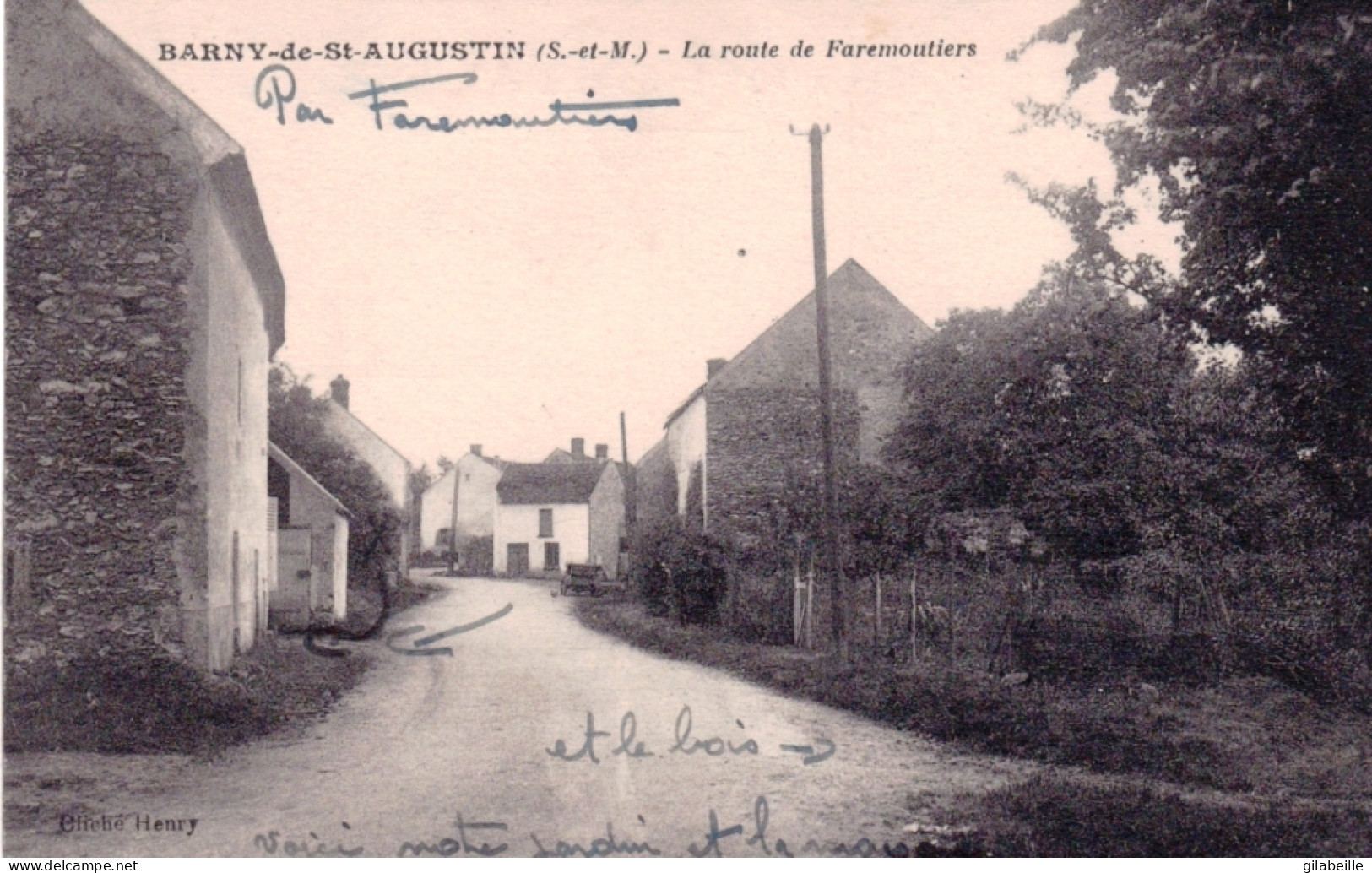 77 - Seine Et Marne - BARNY De SAINT AUGUSTIN - La Route De Faremoutiers - Autres & Non Classés