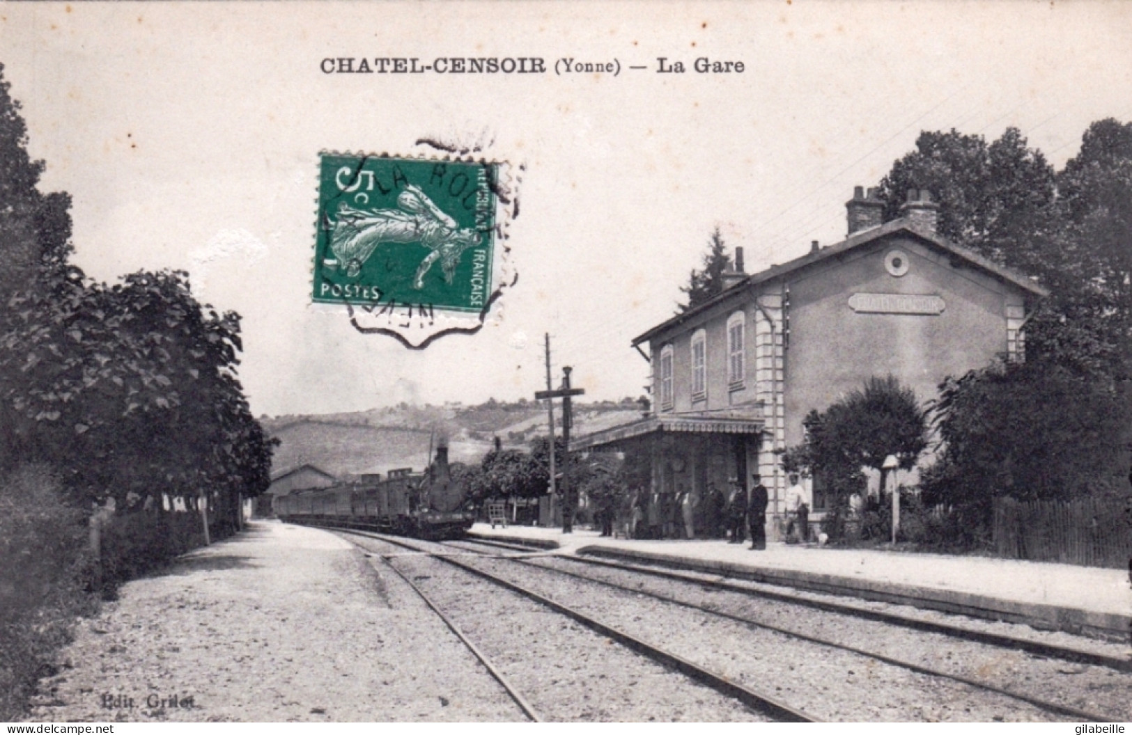 89 - Yonne - CHATEL CENSOIR - La Gare - Arrivée Du Train Vapeur - Sonstige & Ohne Zuordnung