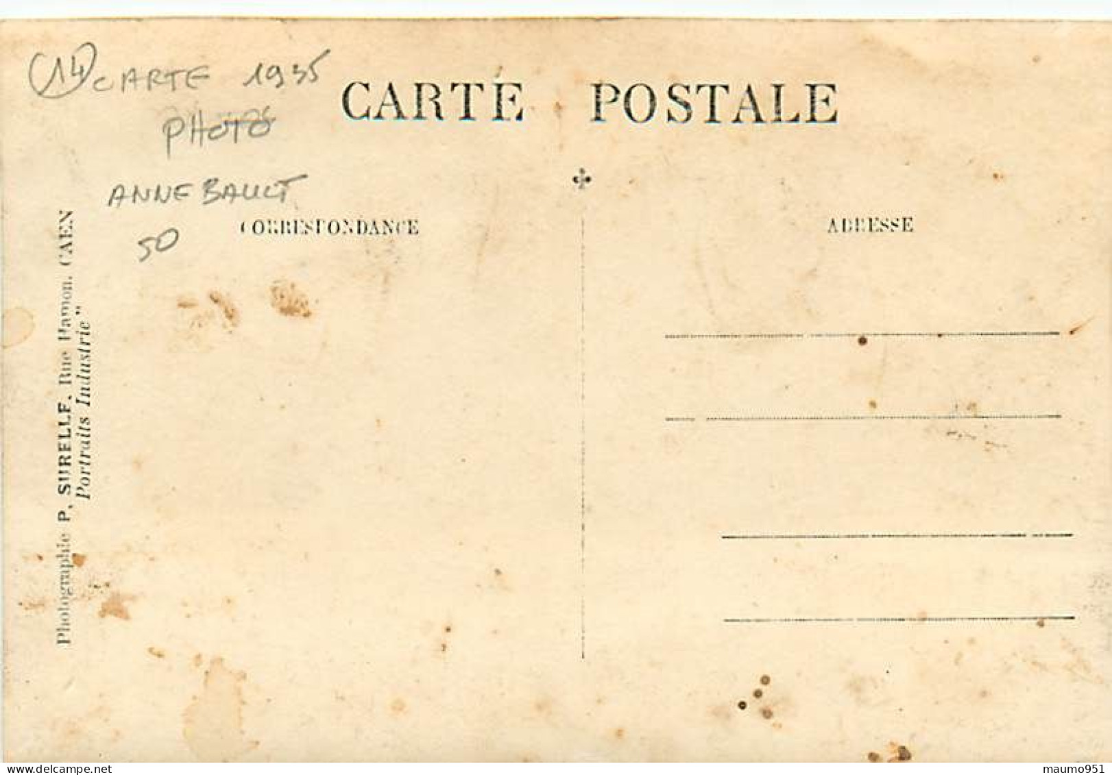 14  ANNEBAULT - Carte Photo De 1935 - Other & Unclassified