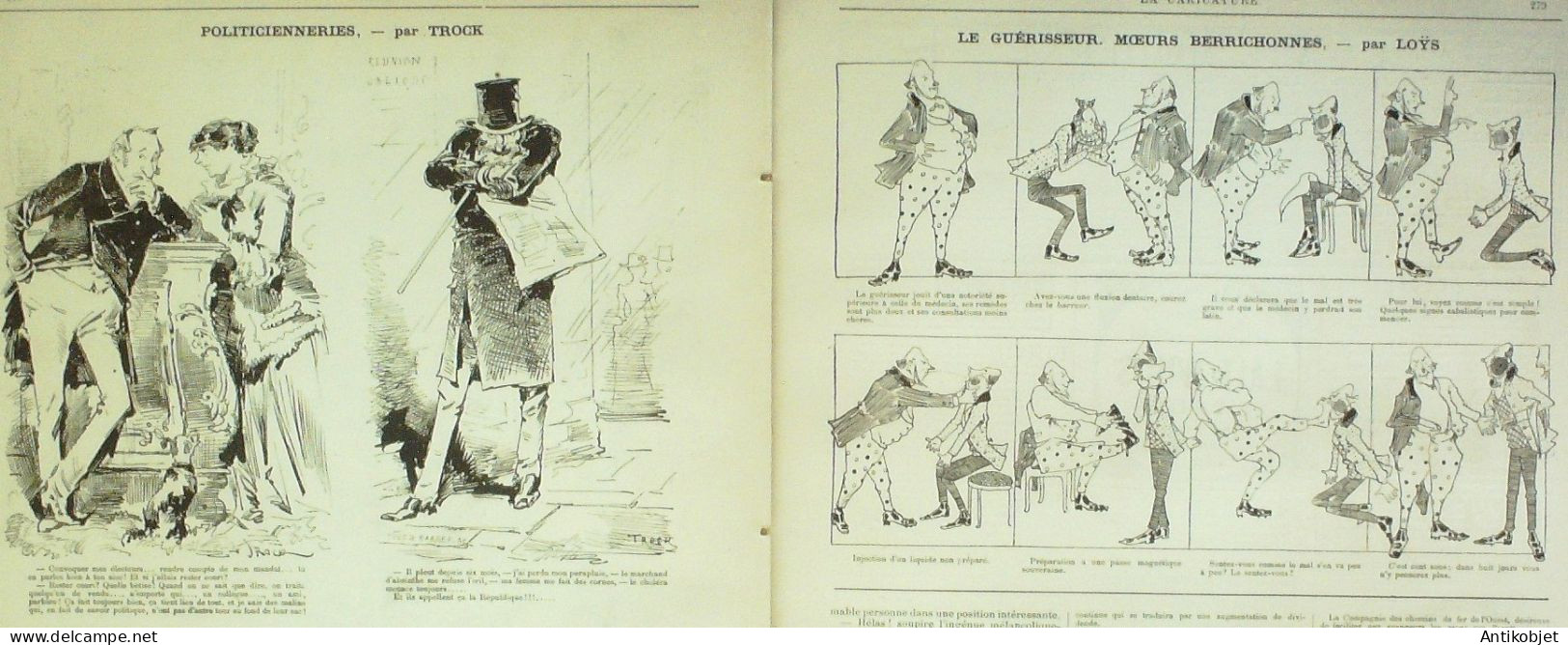 La Caricature 1883 N°192 Cavelerie Sur SuippesèLes-Bains Draner Prudhommania Caran D'Ache Tinant Sorel - Tijdschriften - Voor 1900