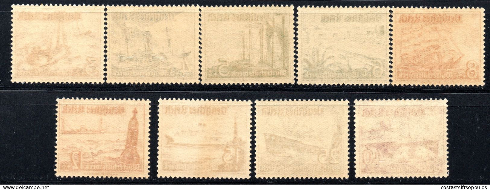 2951.GERMANY,1937 SHIPS SC.B107-B115 MNH - Nuovi