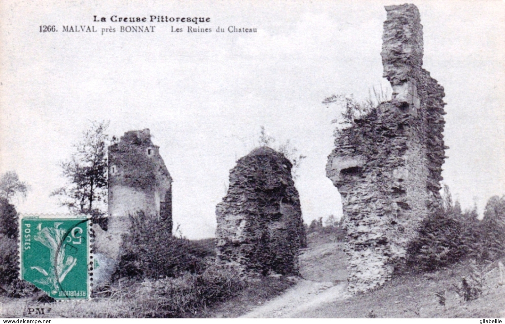 23 - Creuse - MALVAL Pres Bonnat - Les Ruines Du Chateau - Autres & Non Classés