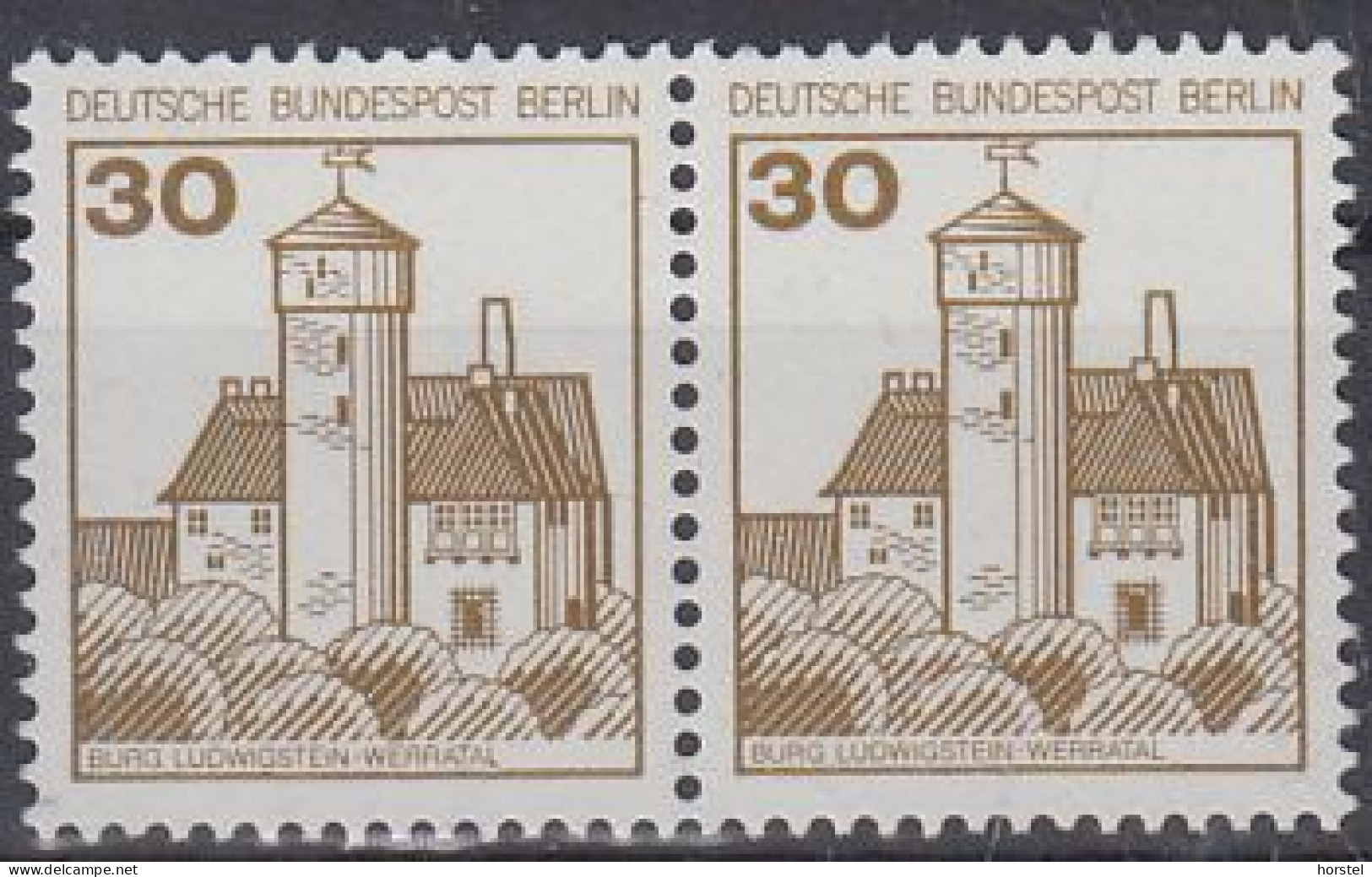 Berlin Mi.Nr.534A+534A / 535A+535A - Burgen Und Schlösser - Ludwigstein+Eltz - 2 Waagerechte Paare - Postfrisch - Nuovi