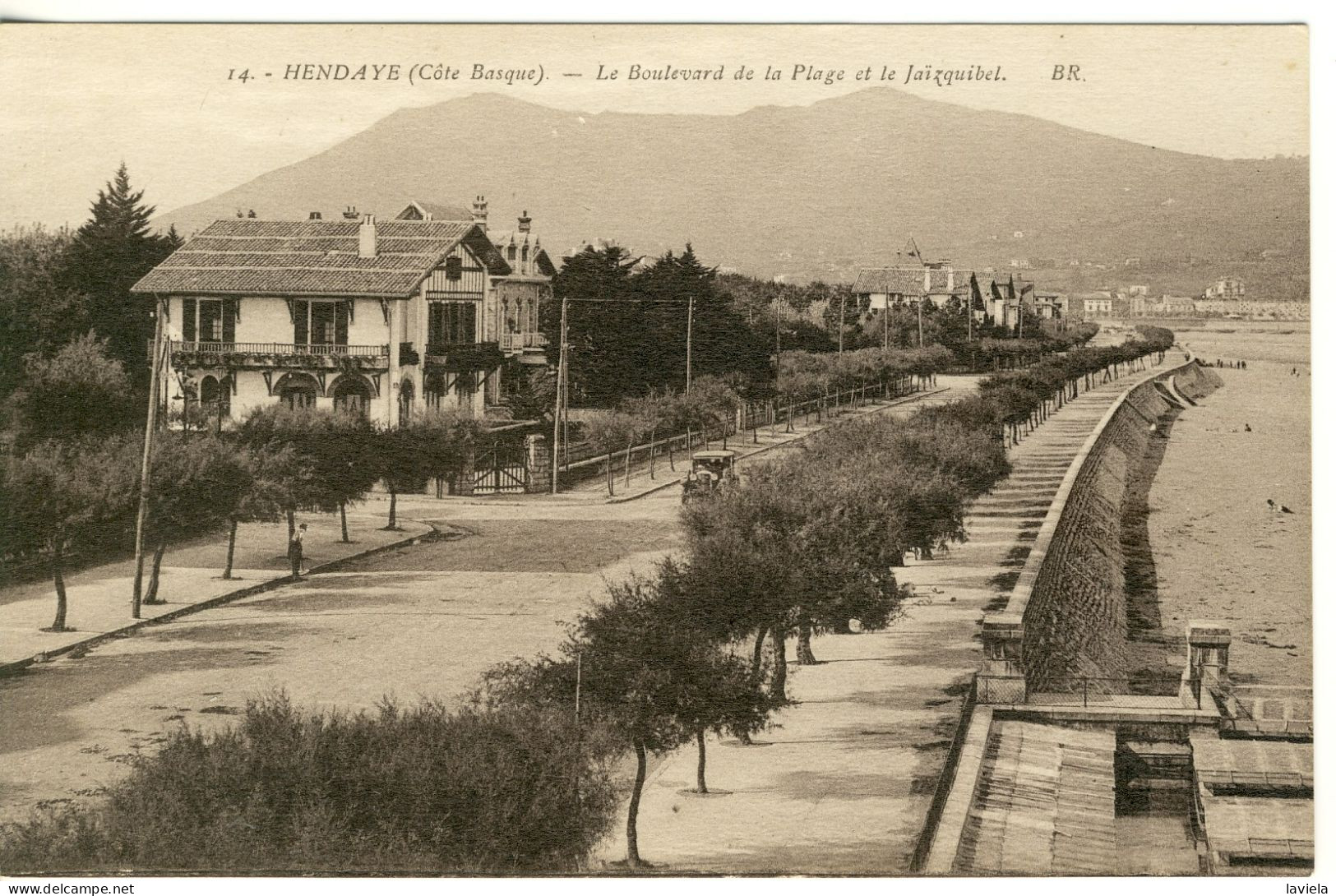 64 HENDAYE - Le Boulevard De La Plage Et Le Mont Jaïzquibel - Hendaye