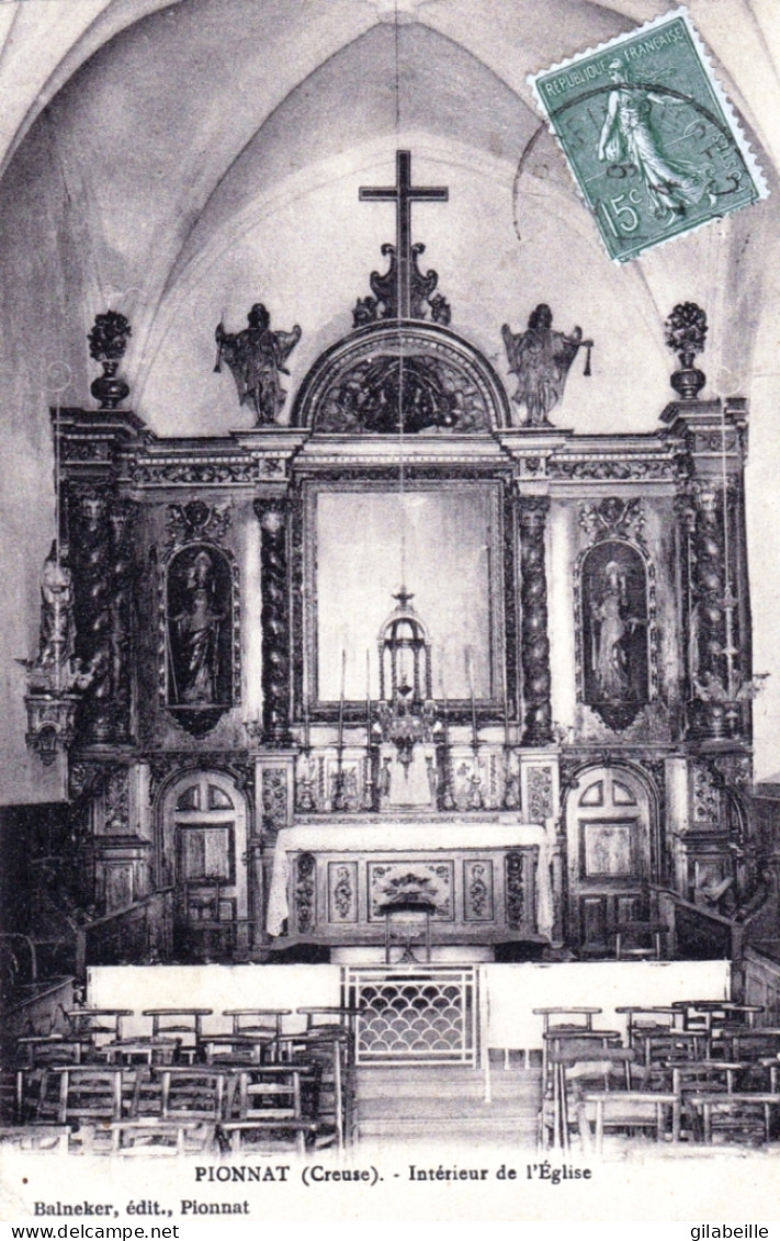 23 - Creuse - PIONNAT - Interieur De L'église - Autres & Non Classés