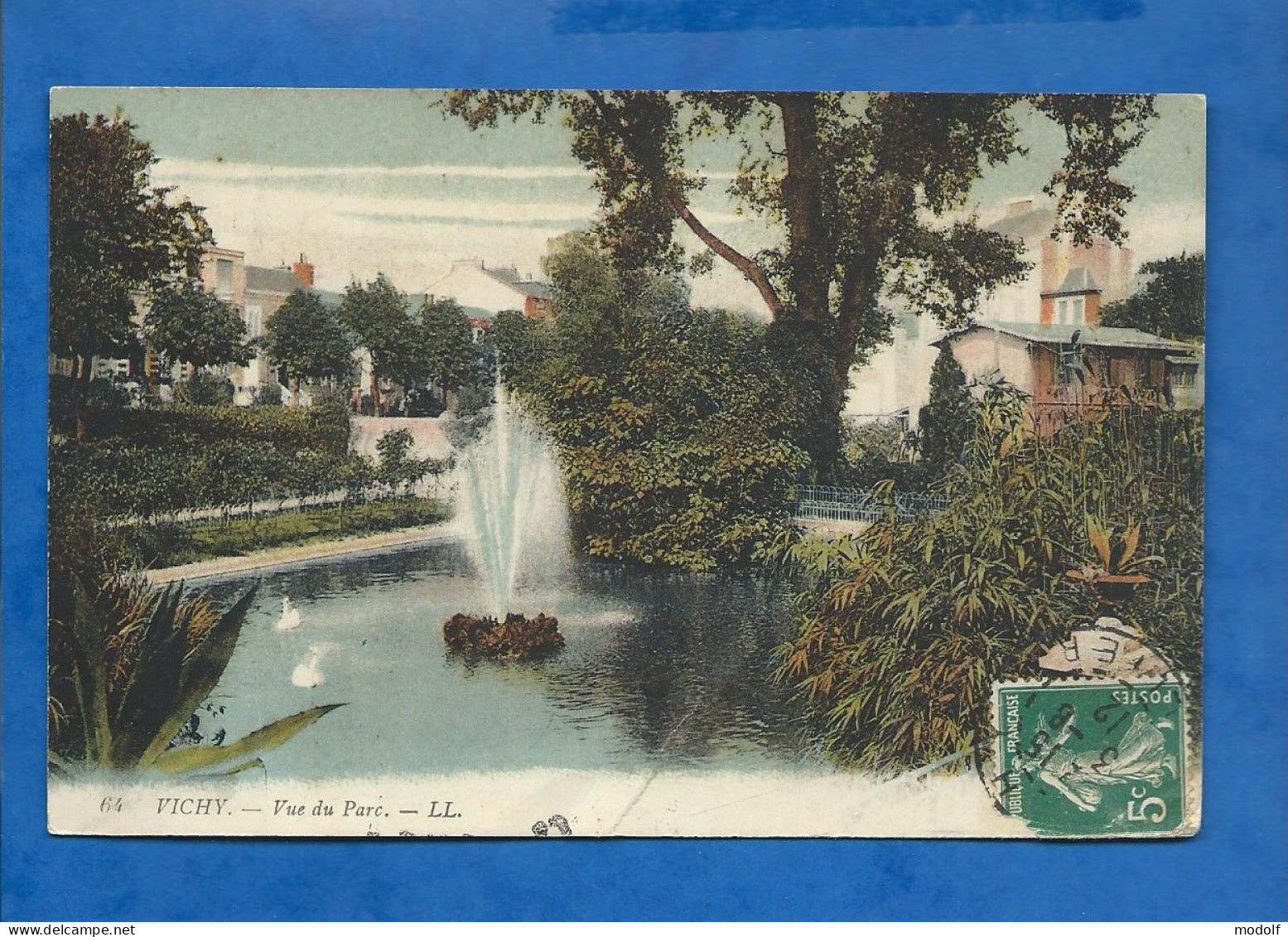 CPA - 03 - Vichy - Vue Du Parc - Colorisée - Circulée En 1912 - Vichy