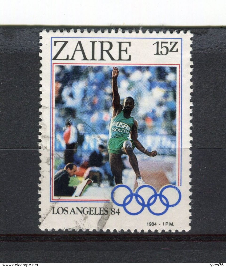 ZAIRE - Y&T N° 1172° - Jeux Olympiques De Los Angeles - Triple Saut - Oblitérés