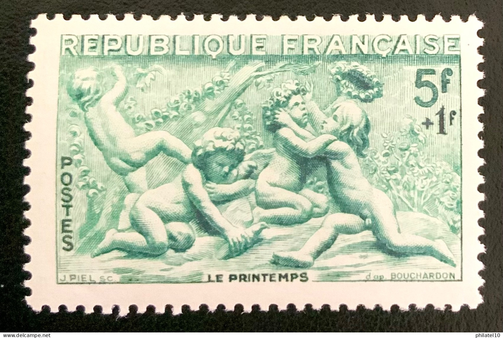 1949 FRANCE N 859 LE PRINTEMPS PAR EDME BOUCHARDON - NEUF** - Ungebraucht