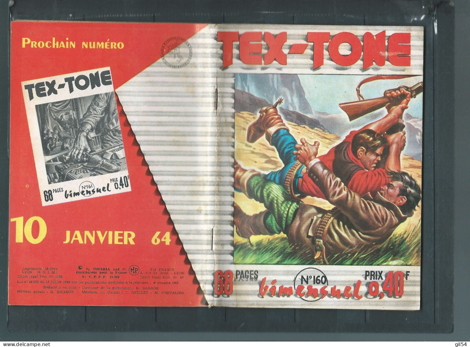 Tex-Tone N° 160 - Bimensuel - D.L.47 TRI. 1963  - Tex0101 - Petit Format