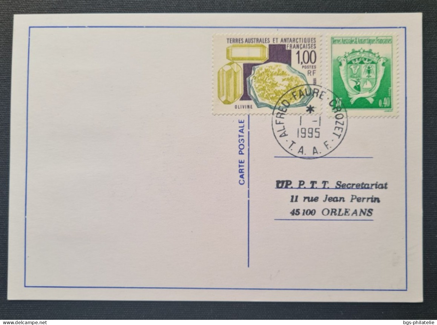 TAAF, Timbres Numéros 194×2 Et 184 + 195 Au Verso  Oblitérés De CROZET Le 1/1/1995. - Storia Postale