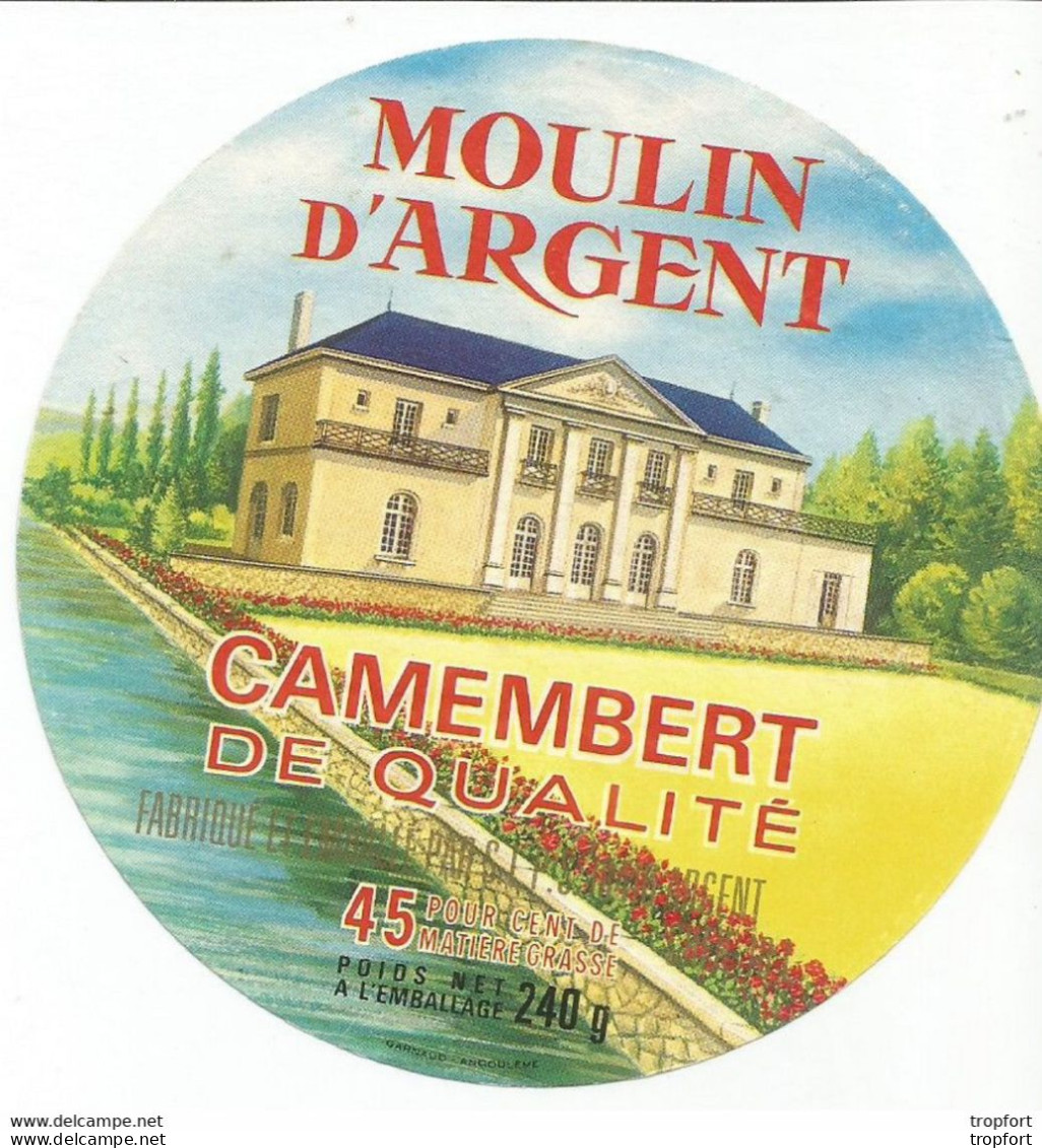 TD / Cheese Label Etiquette Ancienne Fromage MOULIN D'ARGENT CAMEMBERT - Autres & Non Classés