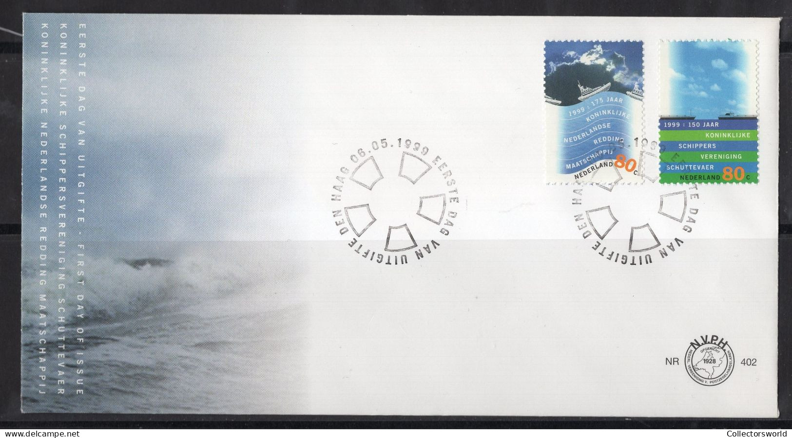 Netherlands FDC 1999 / 402 Royal Sea Rescue Institution / Royal  Skipper Society - FDC