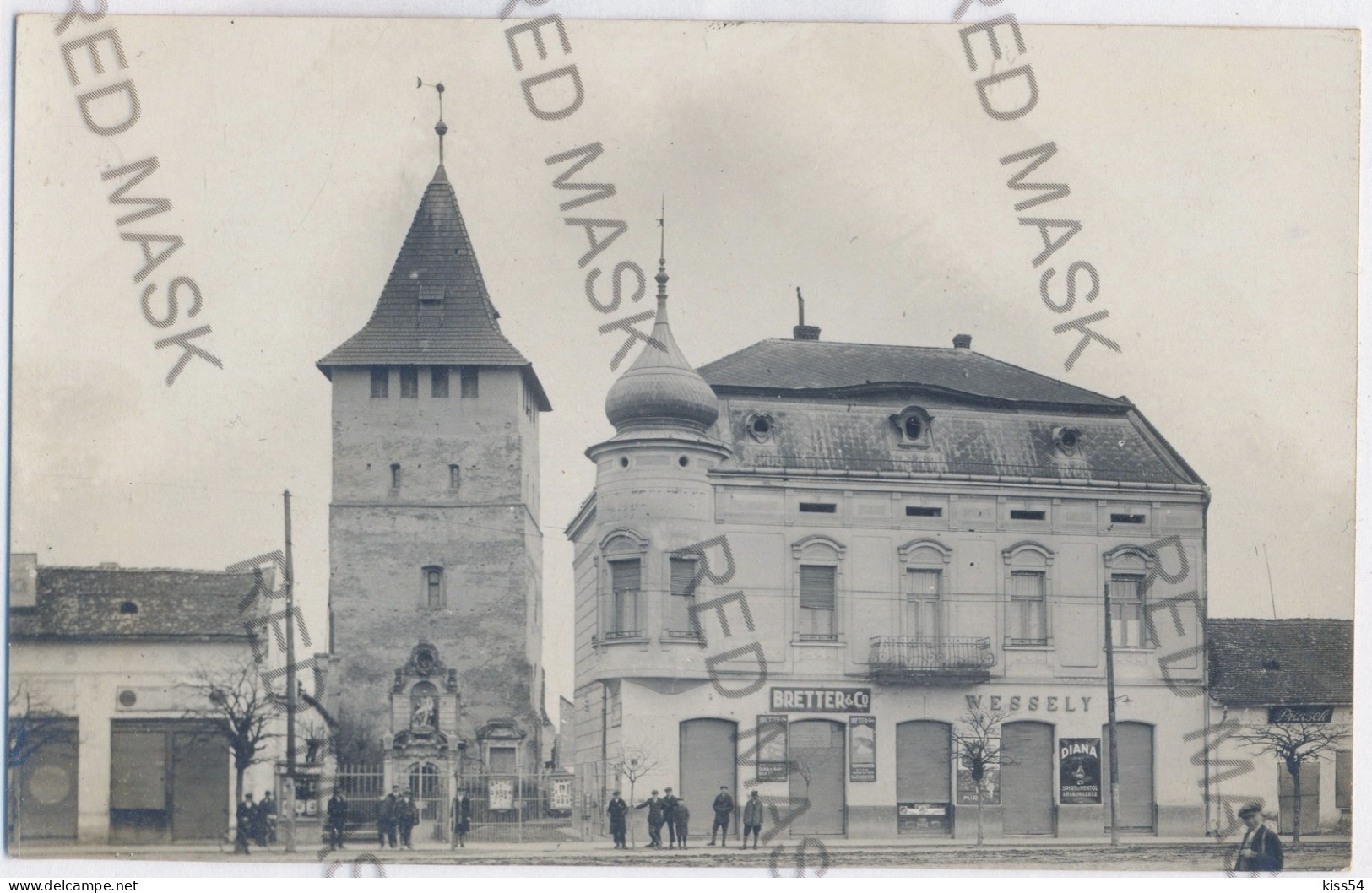 RO 81 - 13381 SALONTA, Bihor, Store, Church, Romania - Old Postcard, Real PHOTO - Unused - Romania